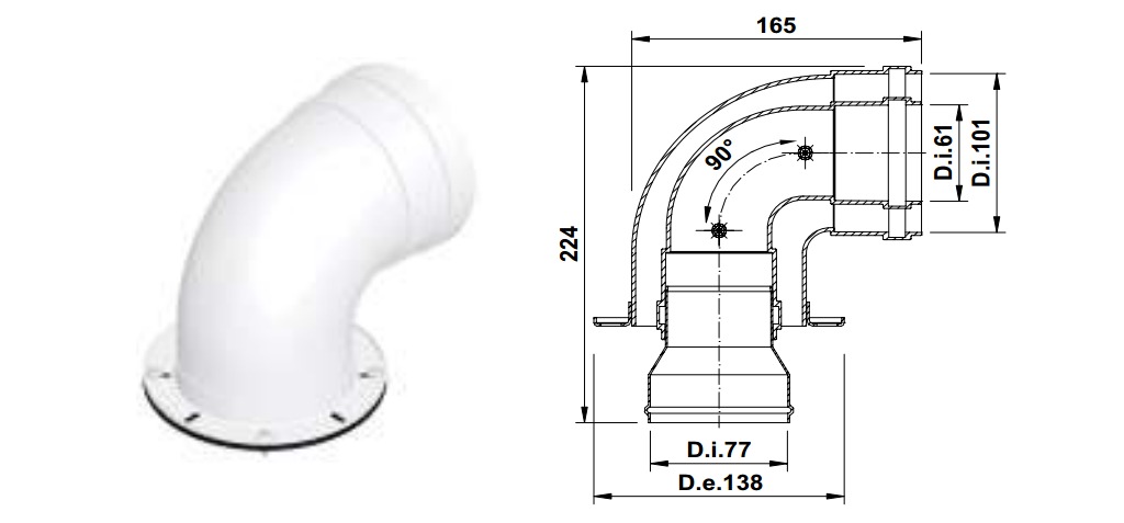 Купить Угол стартовый Termica D60/100 (COCA23) в Тольятти